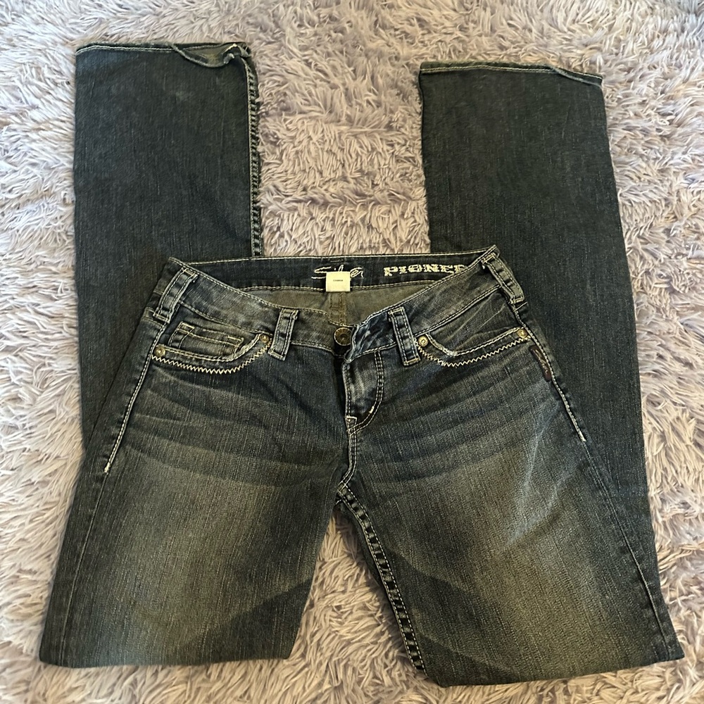 Silver Boot Cut Jeans